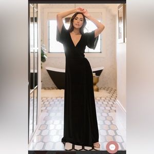 Baltic Born Meghan Velvet Wrap Maxi Dress
